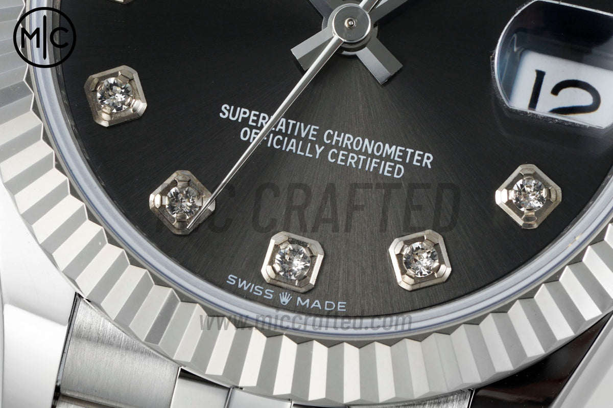 DateJust 31mm Ladies 278274 SS 904L Steel Gray Diamonds Dial on Jubilee Bracelet – Premium Edition