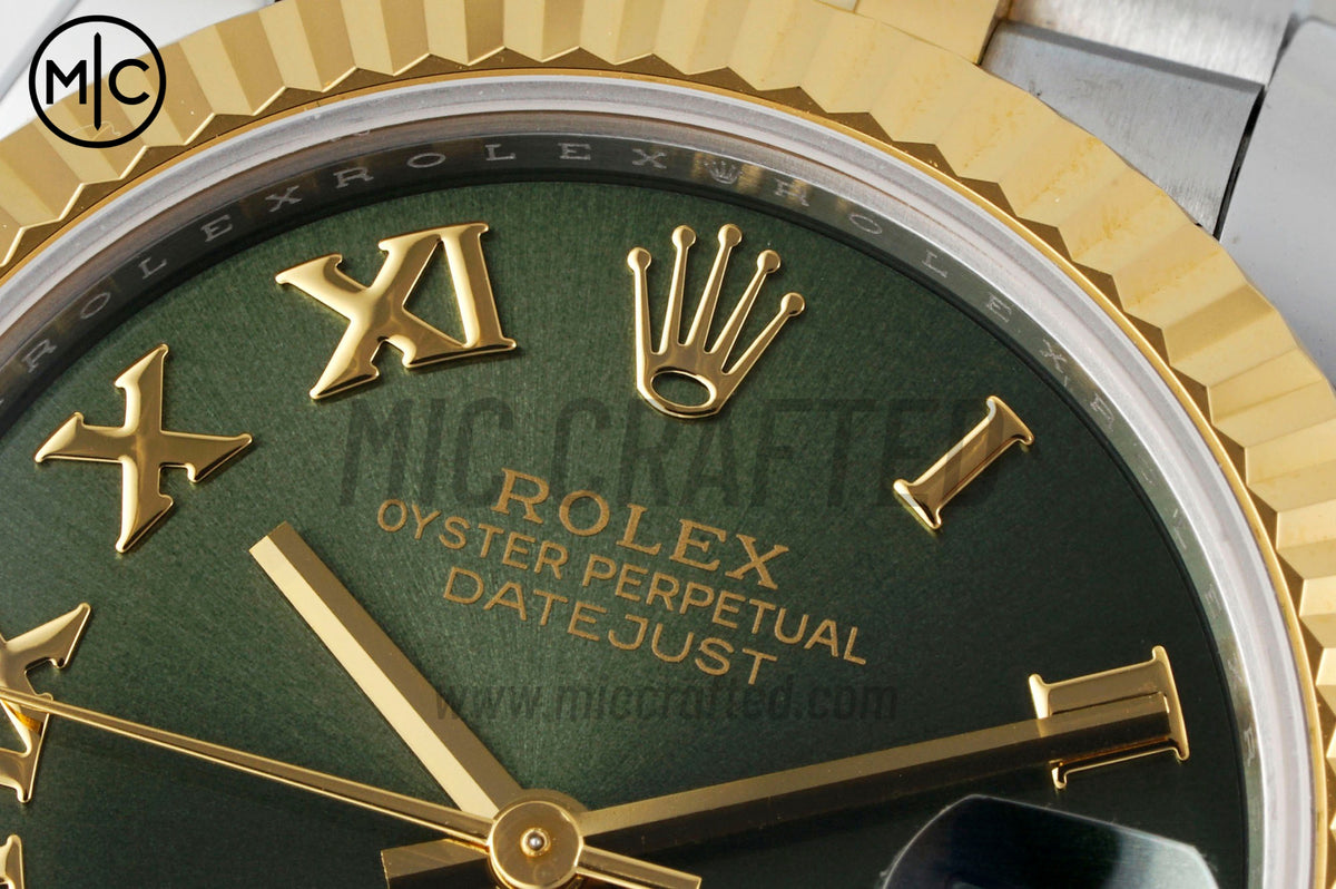DateJust 31mm Ladies 278273 Fluted Bezel SS/YG Green Roman Dial on Jubilee Bracelet – Premium Edition