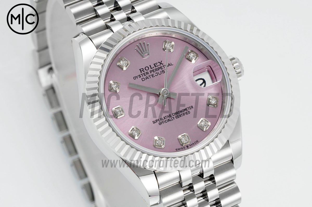DateJust 31mm Ladies 278274 SS 904L Steel Pink Diamonds Dial on Jubilee Bracelet – Premium Edition