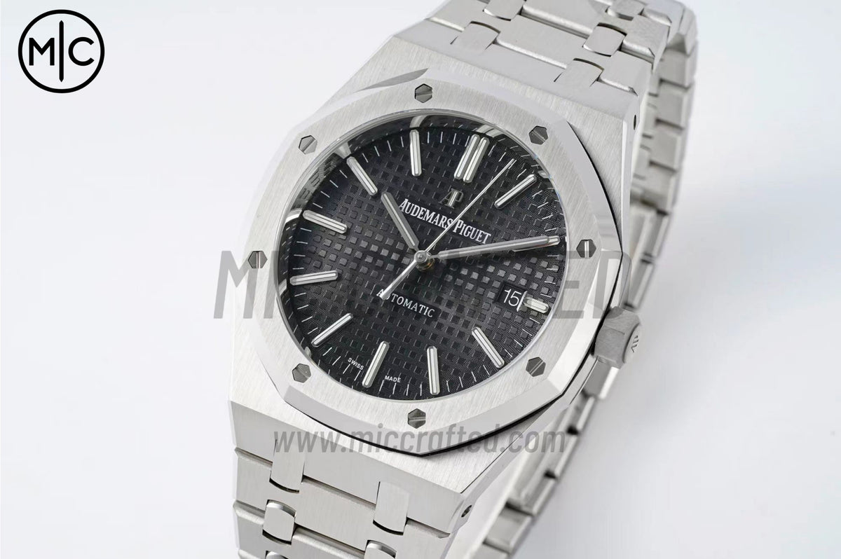 Royal Oak 41mm 15400 SS Black Textured Dial on SS Bracelet – Premium Edition