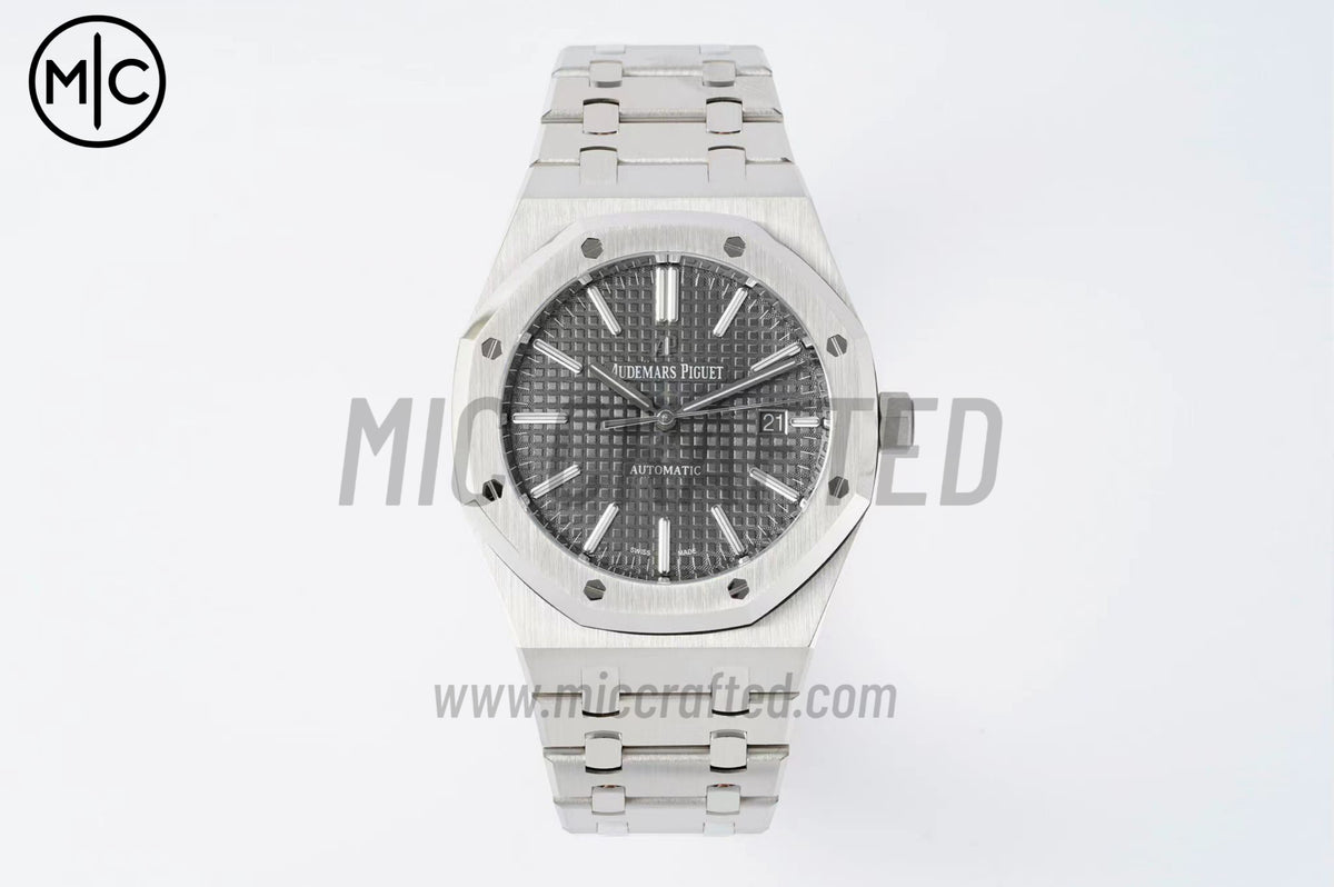 Royal Oak 41mm 15400 SS Gray Textured Dial on SS Bracelet – Premium Edition