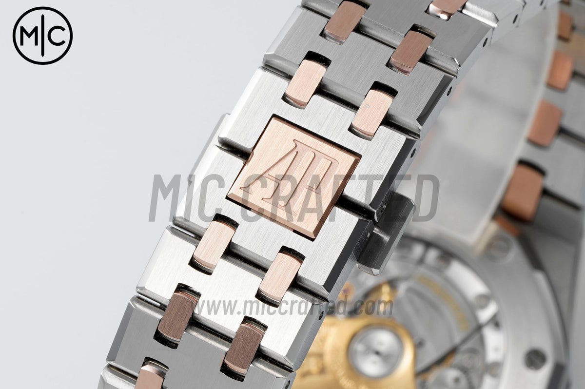 Royal Oak 41mm 15400 SS/RG White Textured Dial on SS/RG Bracele – Premium Edition