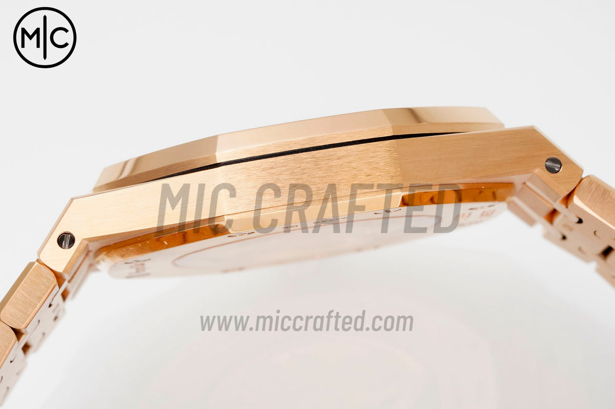 Royal Oak 41mm 15400 RG White Textured Dial on RG Bracelet – Premium Edition