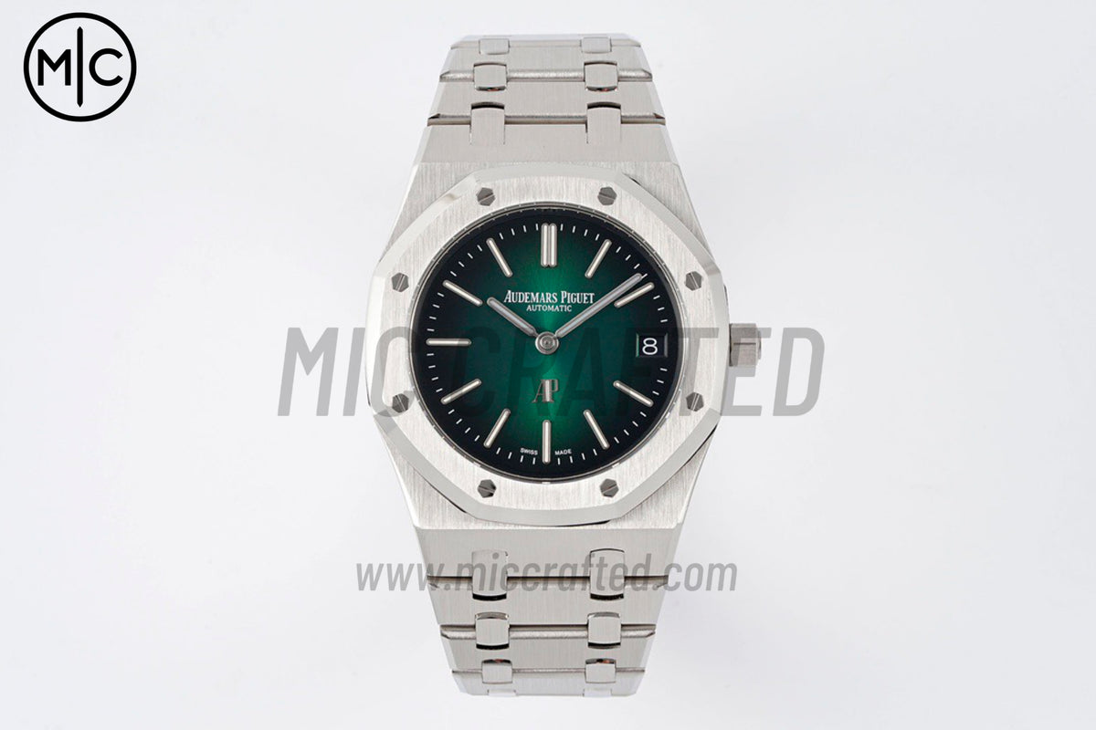 Royal Oak 39mm 16202 "50th Anniversary" SS Green Textured Dial on SS Bracelet – Premium Edition