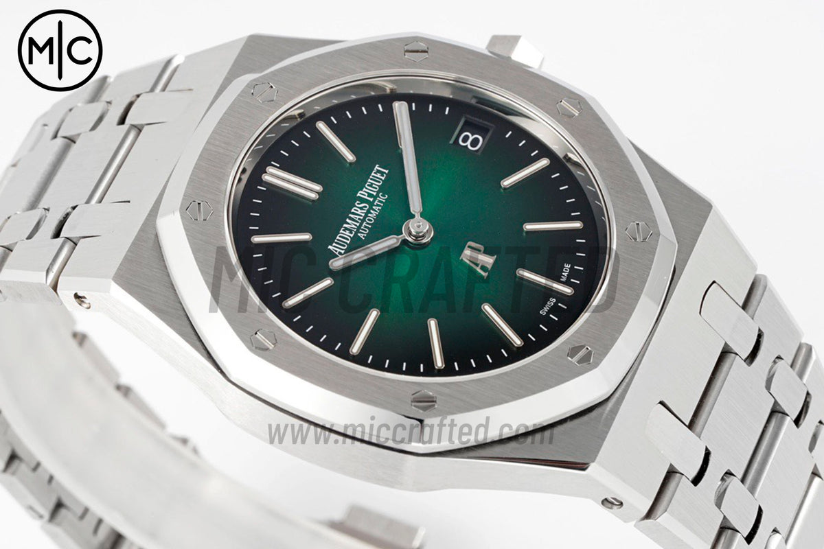 Royal Oak 39mm 16202 "50th Anniversary" SS Green Textured Dial on SS Bracelet – Premium Edition