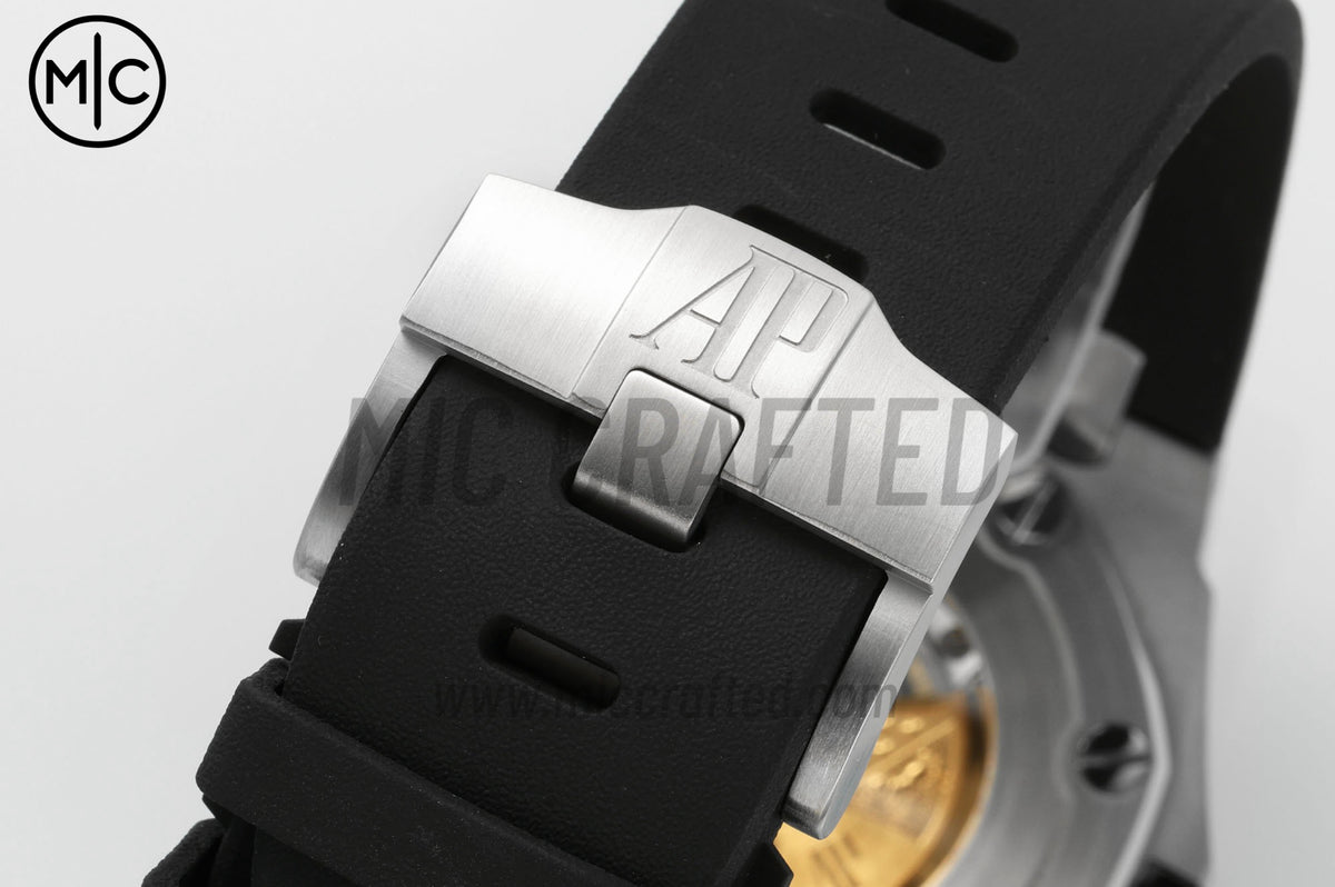 Royal Oak Offshore Diver 15710 Black Dial on Black Rubber Strap – Premium Edition
