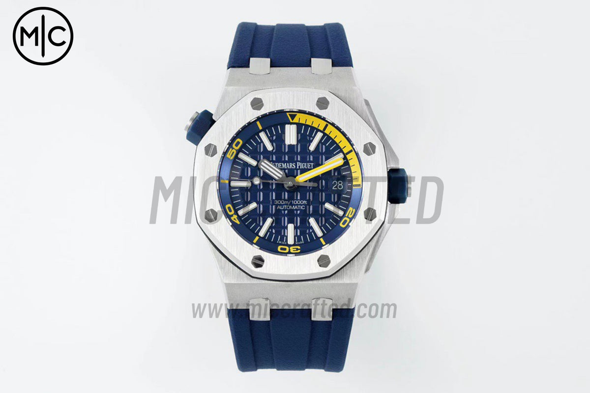 皇家橡樹 Offshore Diver 15710 藍色錶盤搭配藍色橡膠錶帶 - 尊貴版
