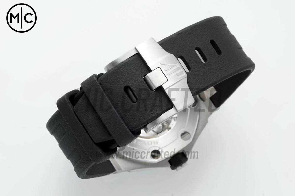 皇家橡樹 Offshore Diver 15710 白色錶盤搭配黑色橡膠錶帶 - 尊貴版