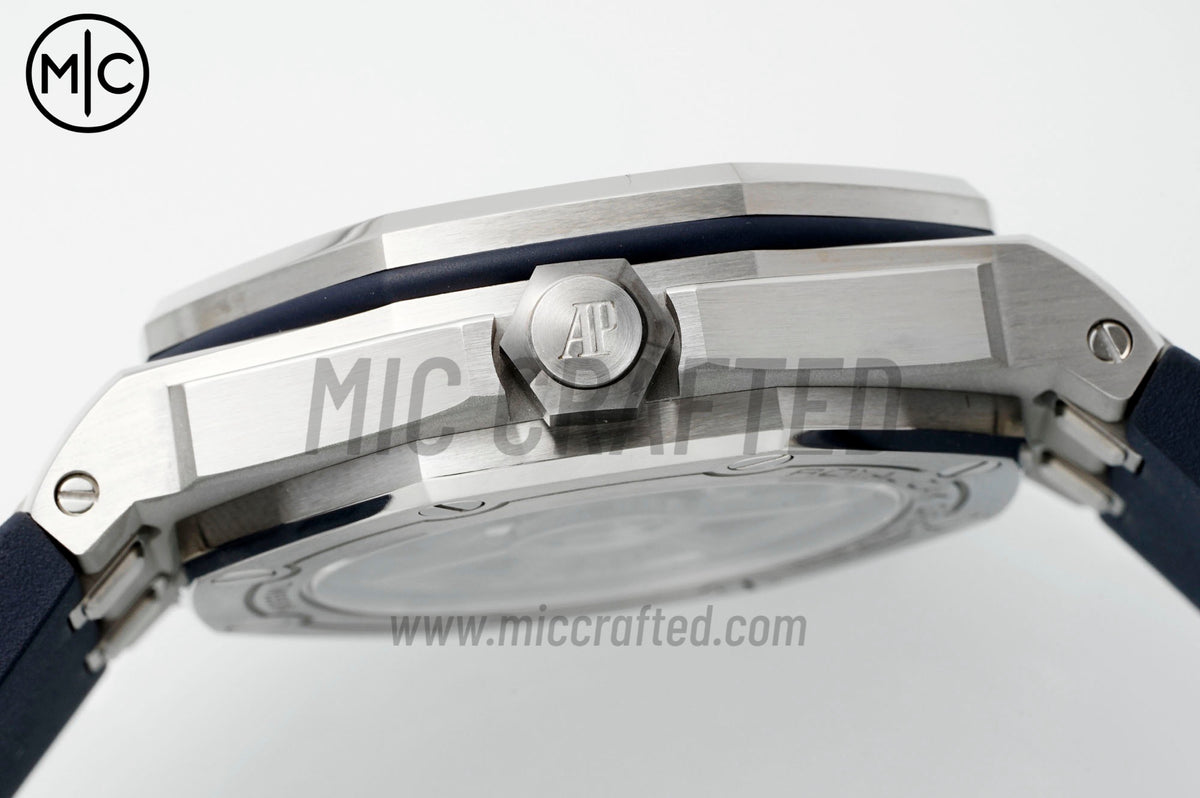 Royal Oak Offshore Diver 15720 42mm SS Blue Dial on Blue Rubber Strap – Premium Edition