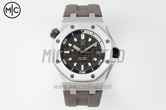 Royal Oak Offshore Diver 15720 42mm SS Gray Dial on Gray Rubber Strap – Premium Edition