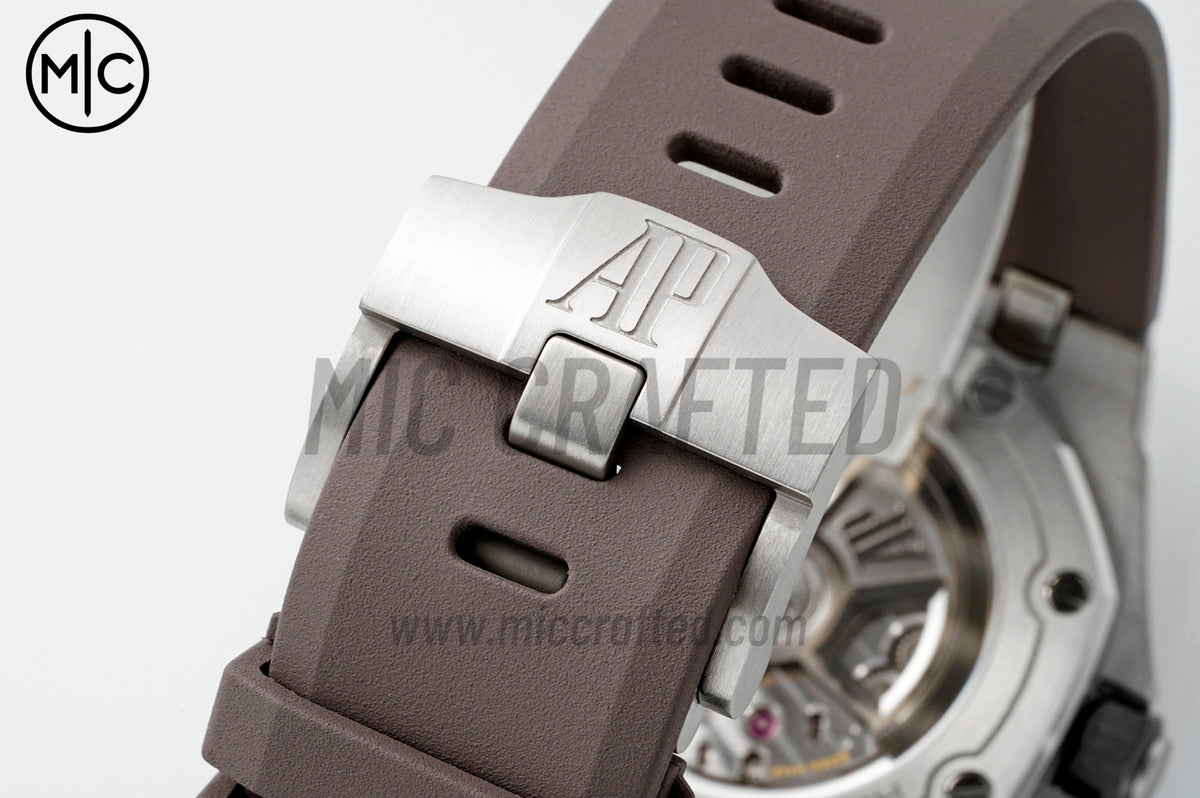 Royal Oak Offshore Diver 15720 42mm SS Gray Dial on Gray Rubber Strap – Premium Edition