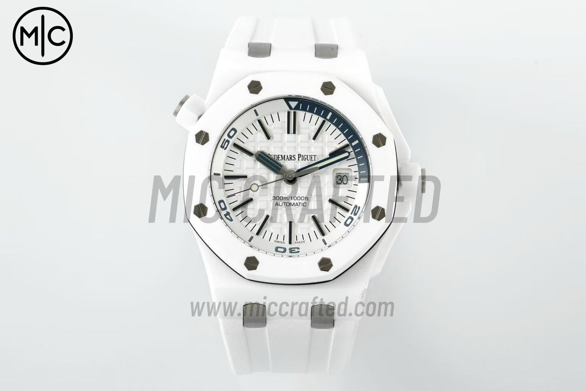 Royal Oak Offshore Diver 15707 White Ceramic – Premium Edition