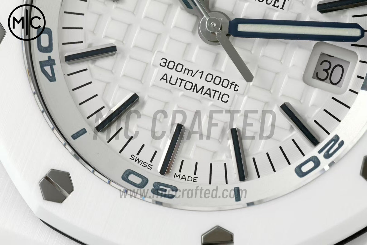 Royal Oak Offshore Diver 15707 White Ceramic – Premium Edition