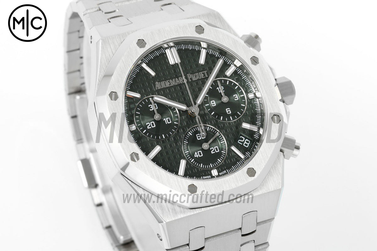 Royal Oak Chrono 41mm 26240 SS Green Dial on SS Bracelet – Premium Edition