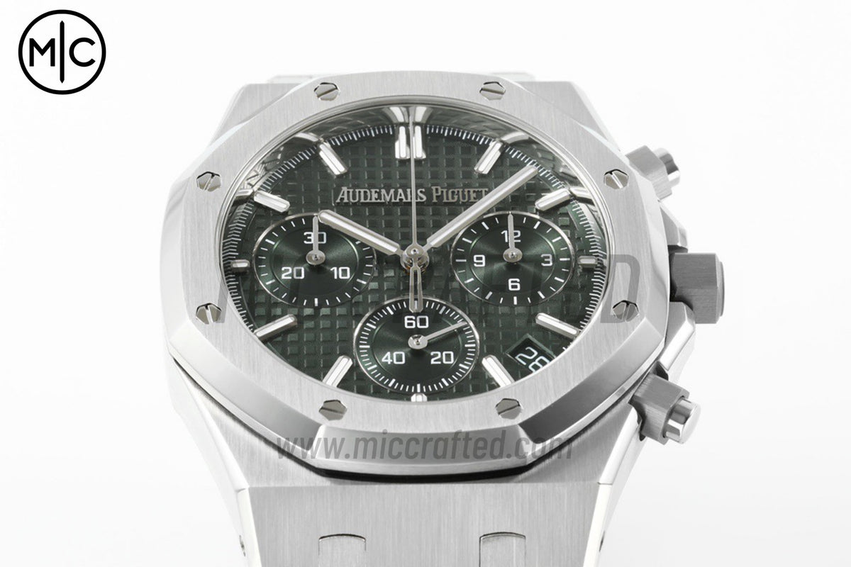 Royal Oak Chrono 41mm 26240 SS Green Dial on SS Bracelet – Premium Edition