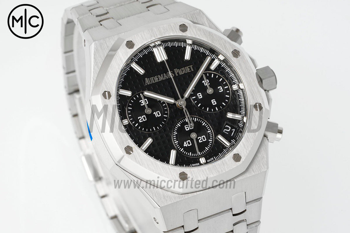 Royal Oak Chrono 26240 SS Black Dial on SS Bracelet – Premium Edition