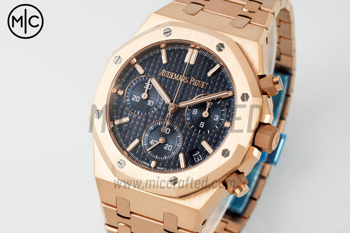 Royal Oak Chrono 41mm 26240 RG Blue Dial on RG Bracelet – Premium Edition