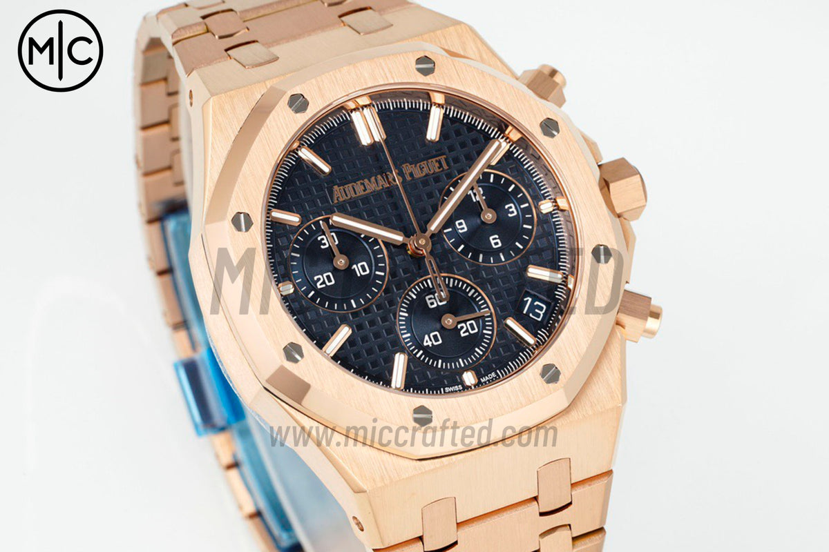 Royal Oak Chrono 41mm 26240 RG Blue Dial on RG Bracelet – Premium Edition