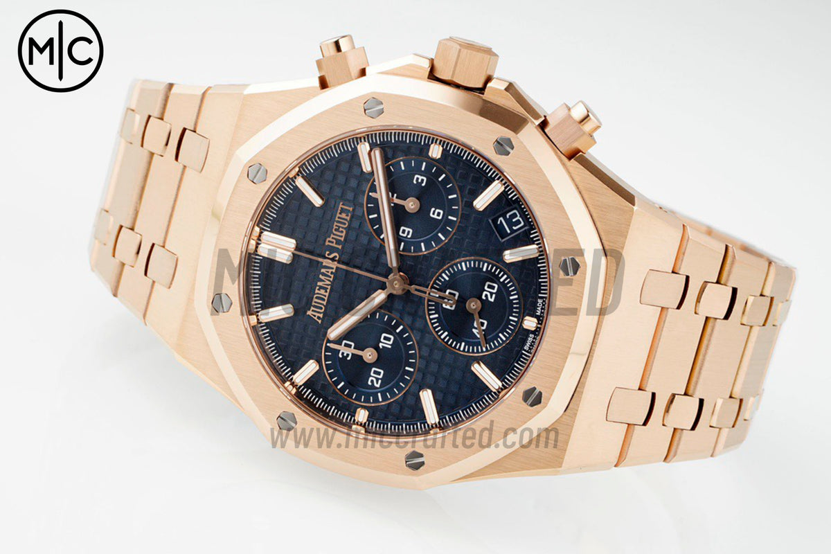 Royal Oak Chrono 41mm 26240 RG Blue Dial on RG Bracelet – Premium Edition