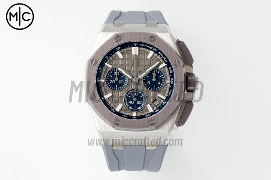 Royal Oak Offshore 43mm 26420IO Gray Dial on Rubber Strap – Premium Edition