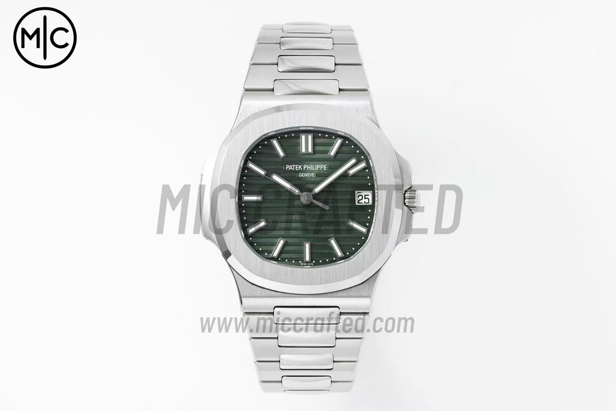 Nautilus 5711 40mm Green Textured Dial on SS Bracelet – Premium Edition