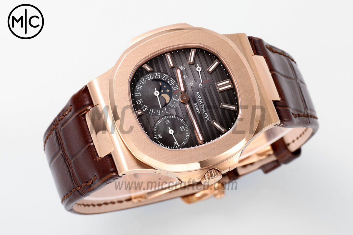 Nautilus 5712 40mm RG Brown Dial on Brown Leather Strap – Premium Edition
