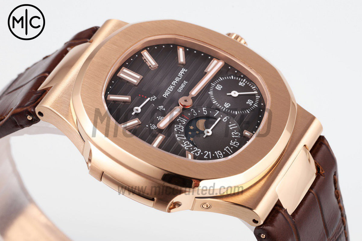 Nautilus 5712 40mm RG Brown Dial on Brown Leather Strap – Premium Edition