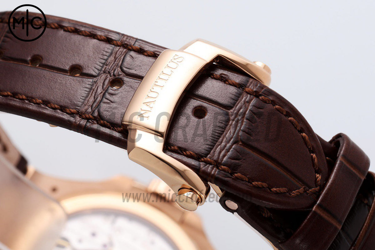 Nautilus 5712 40mm RG Brown Dial on Brown Leather Strap – Premium Edition