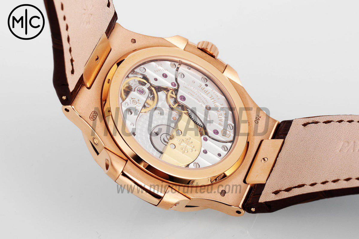 Nautilus 5712 40mm RG Brown Dial on Brown Leather Strap – Premium Edition