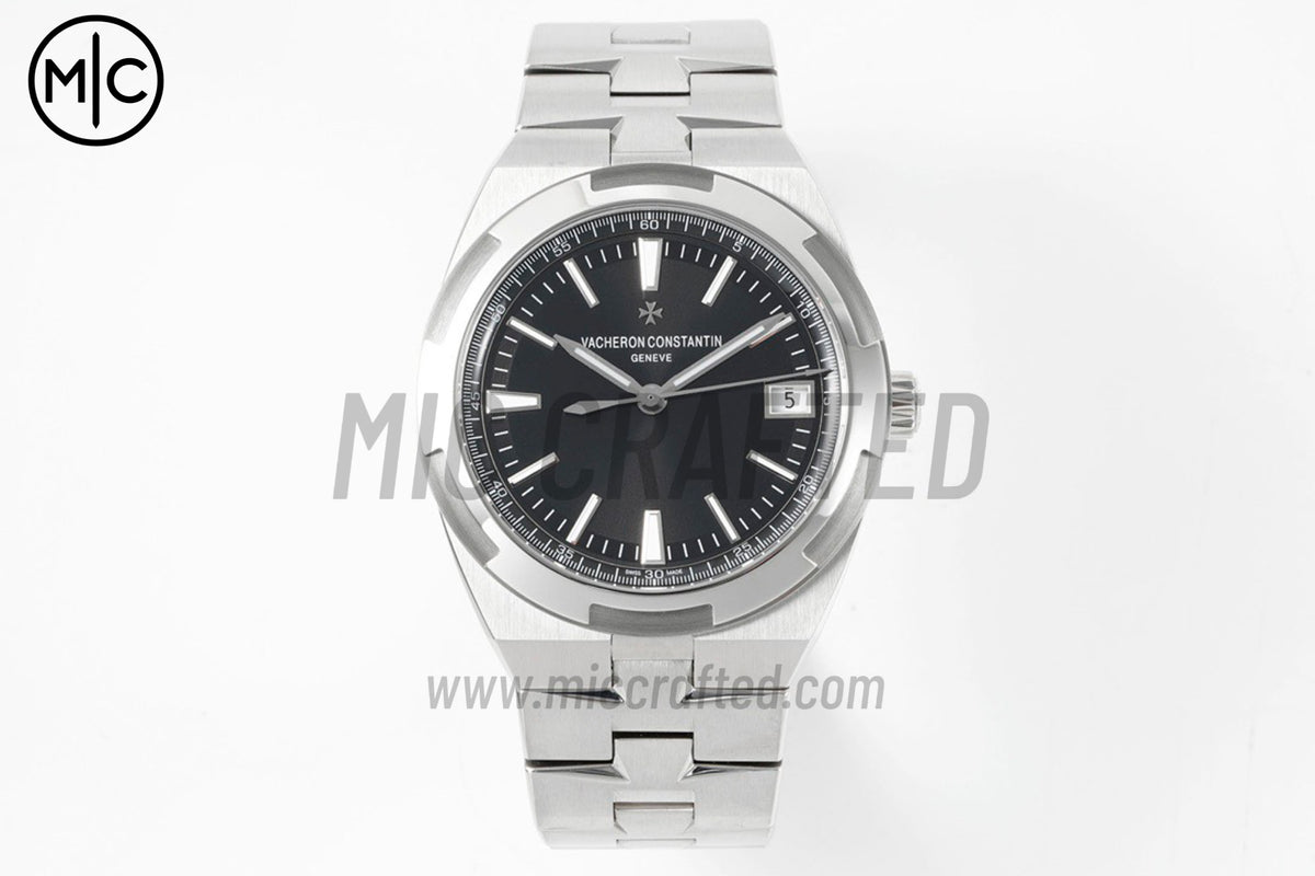 Overseas 4500V 41mm SS Black Dial on SS Bracelet – Premium Edition
