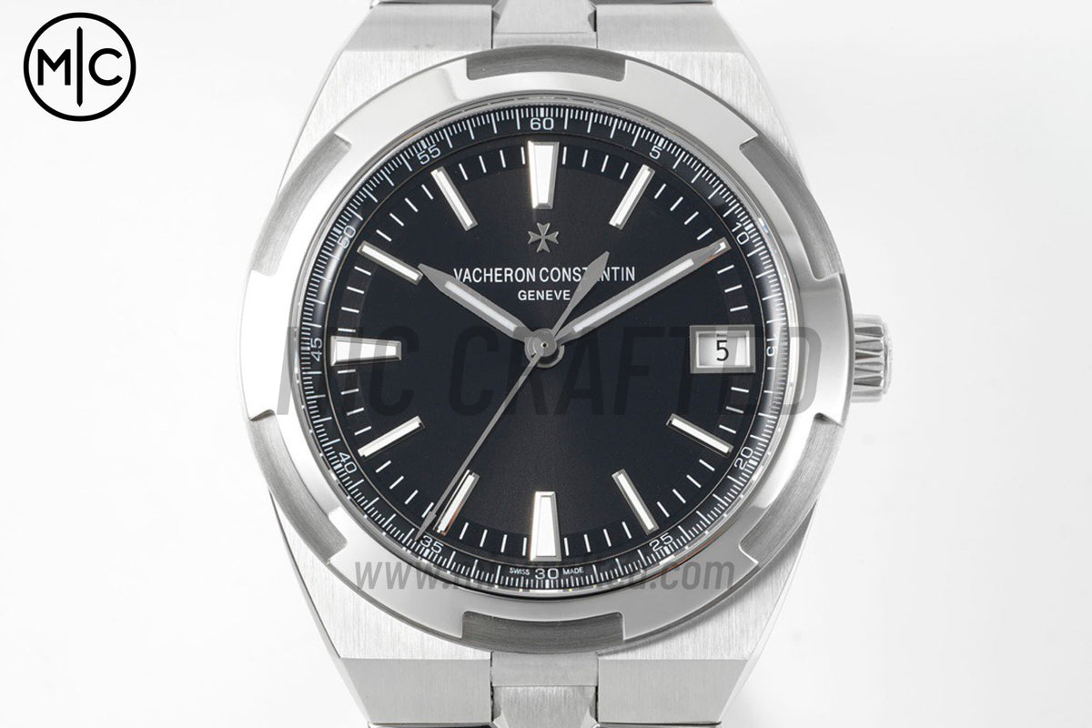 Overseas 4500V 41mm SS Black Dial on SS Bracelet – Premium Edition