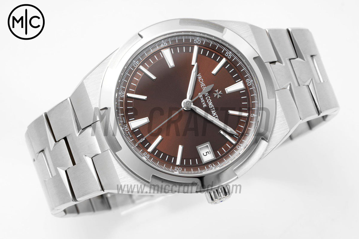 Overseas 4500V 41mm SS Brown Dial on SS Bracelet – Premium Edition