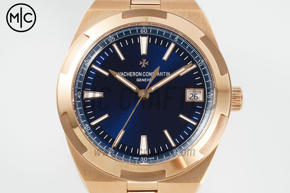 Overseas 4500V 41mm RG Blue Dial on RG Bracelet – Premium Edition