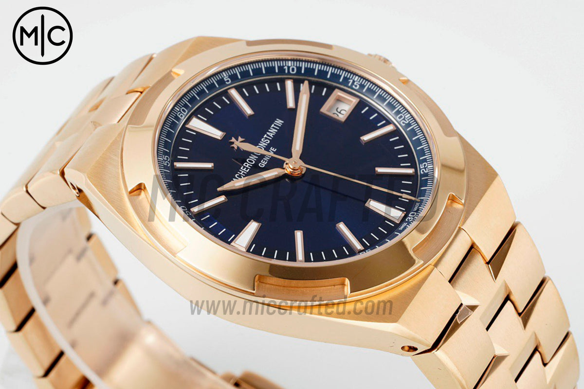 Overseas 4500V 41mm RG Blue Dial on RG Bracelet – Premium Edition