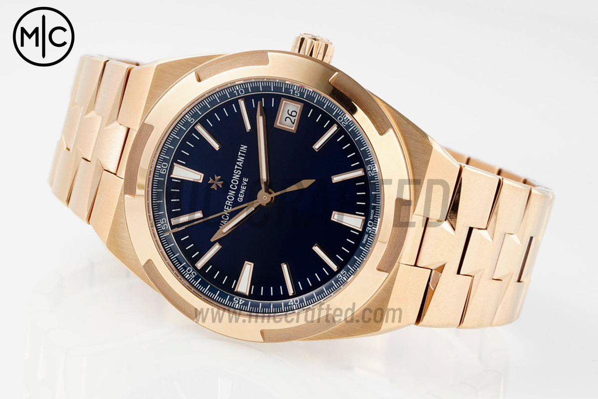 Overseas 4500V 41mm RG Blue Dial on RG Bracelet – Premium Edition