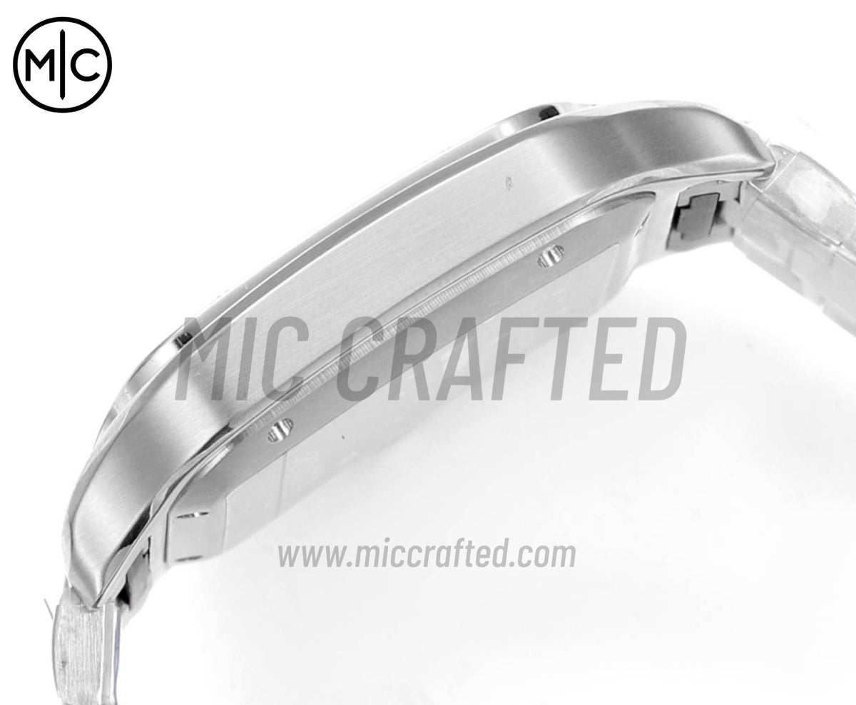 Santos De Cartier 40mm 棕色錶盤配 SS SmartLinks 錶鏈 - 尊享版