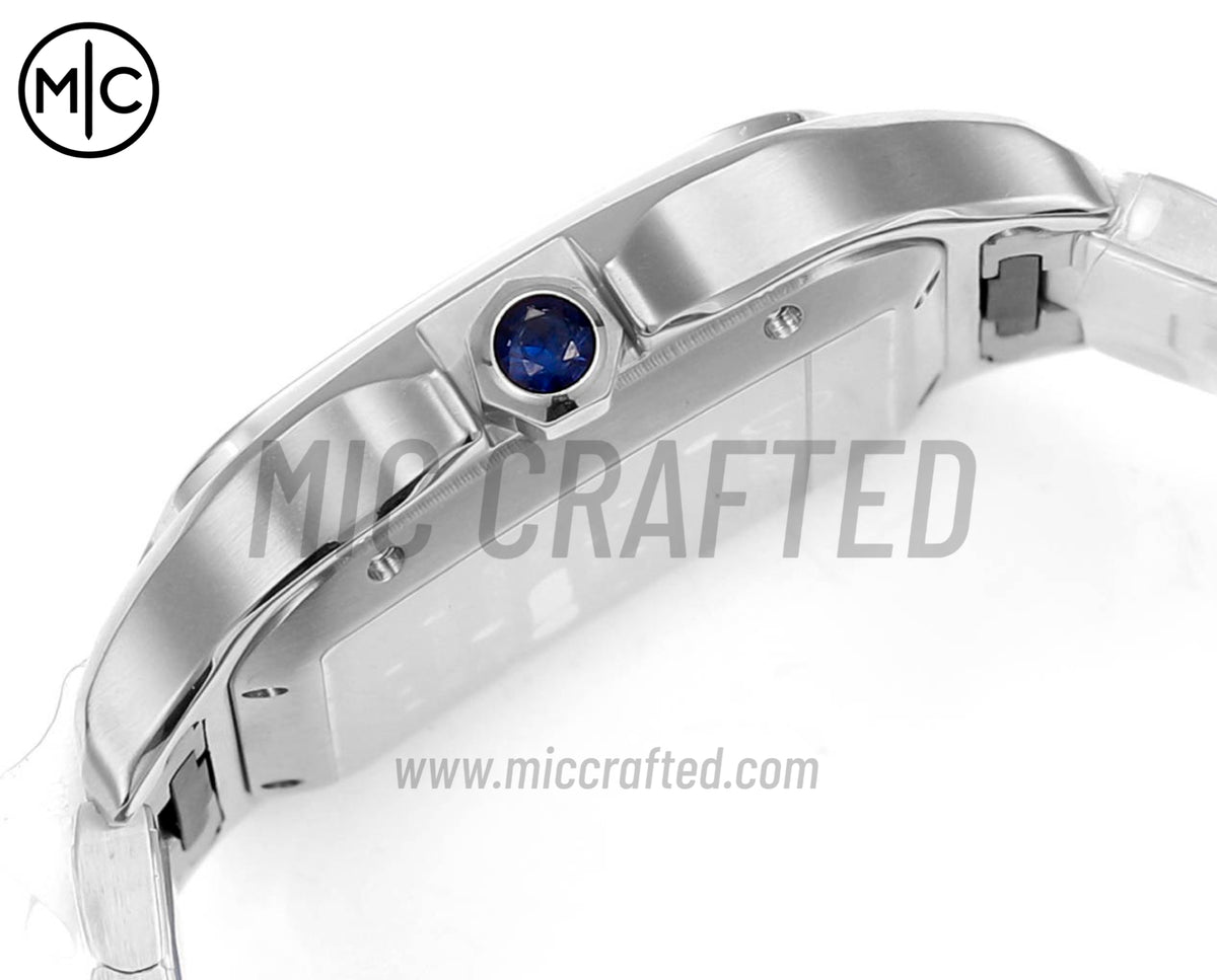 Santos De Cartier 40mm 棕色錶盤配 SS SmartLinks 錶鏈 - 尊享版