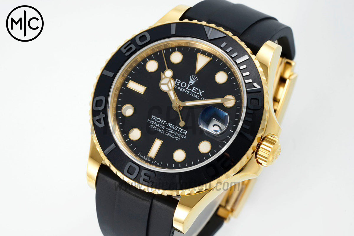 Yacht-Master 42mm 226658 YG 3D Black Ceramic Bezel on Oysterflex Strap – Premium Edition
