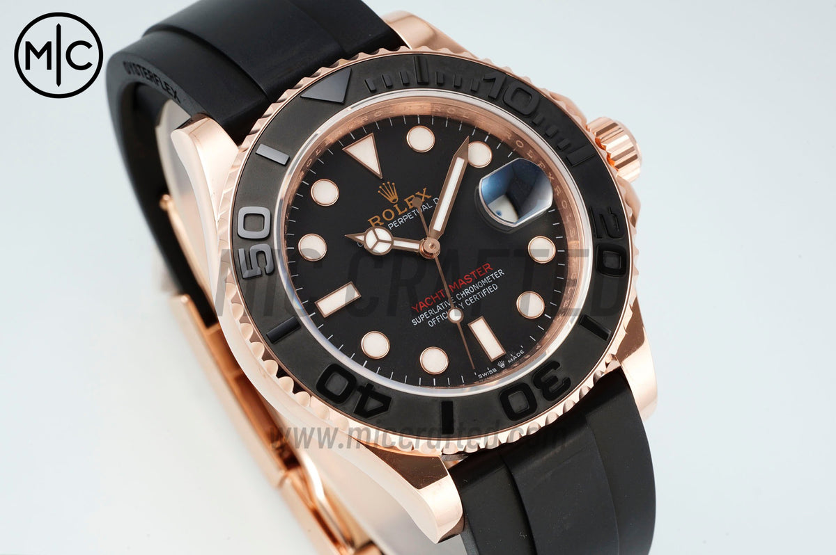 Yacht-Master 40mm 126655 Black Ceramic Bezel on Oysterflex Strap – Premium Edition