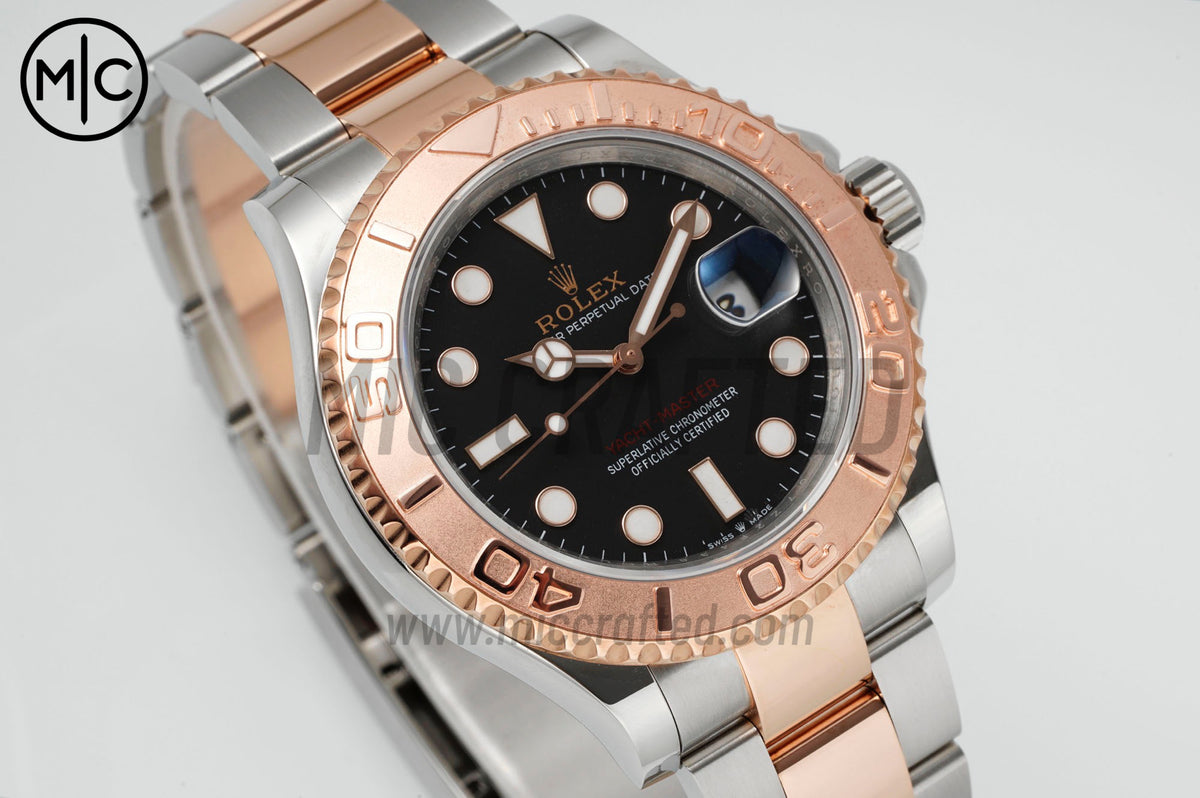 Yacht-Master 126621 SS/RG Black Dial On SS/RG Bracelet – Premium Edition