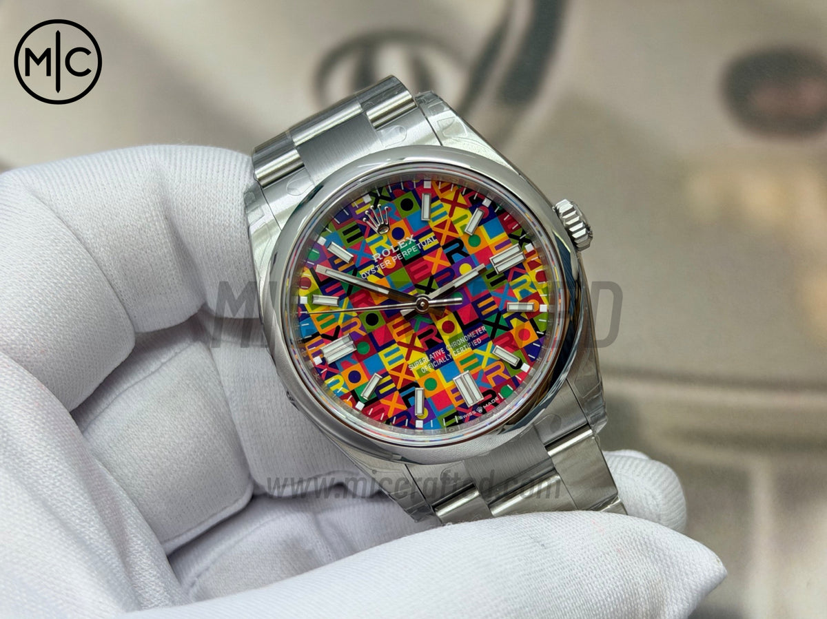 Oyster Perpetual 41mm 134300 904L Steel Multicoloured Dial – Premium Edition