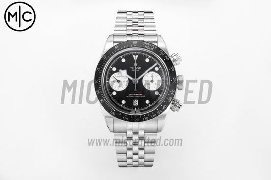 Black Bay Chrono 41mm SS Black/White Dial on SS Bracelet – Premium Edition
