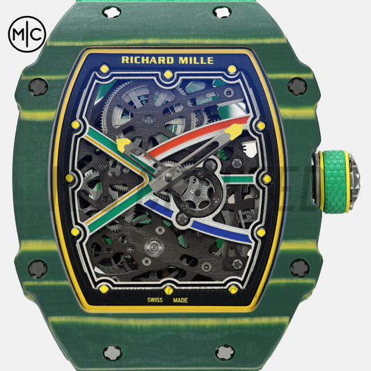 RM67-02 Green NTPT Brazil Blue/Red/Green Skeleton Dial on Nylon strap – Handcrafted Version