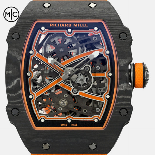 RM67-02 Black NTPT McLaren Orange Skeleton Dial on Nylon strap – Handcrafted Version