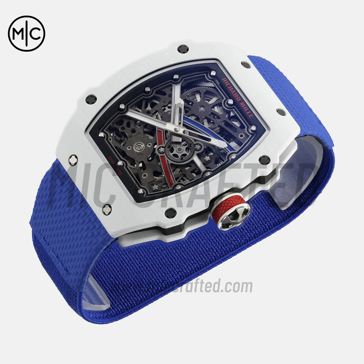 RM67-02 White NTPT France Blue/White/Red Skeleton Dial – Handcrafted Version