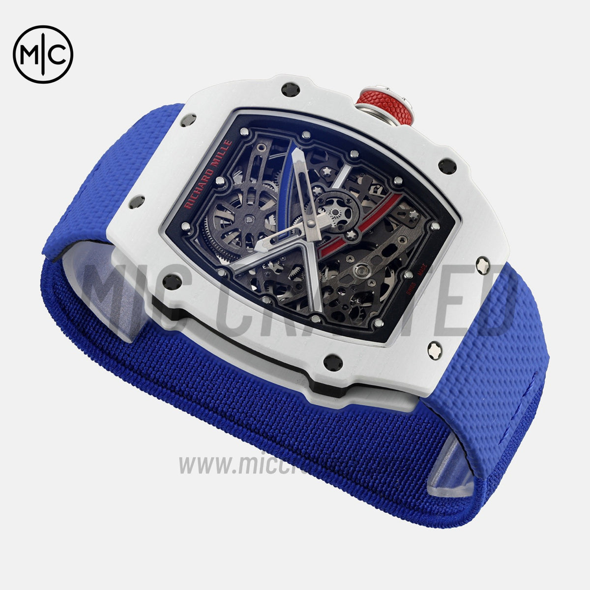 RM67-02 White NTPT France Blue/White/Red Skeleton Dial – Handcrafted Version