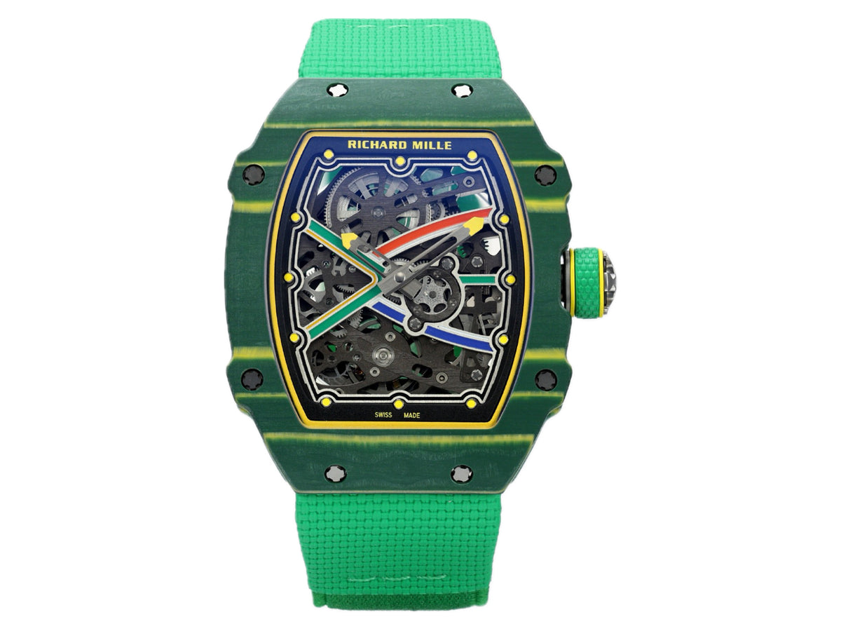 RM67-02 Green NTPT Brazil Blue/Red/Green Skeleton Dial on Nylon strap – Handcrafted Version