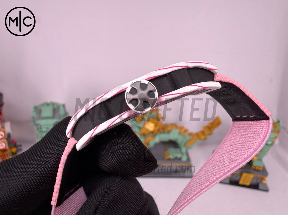 RM67-02 White NTPT White/Pink Skeleton Dial on Pink Nylon Strap – Handcrafted Version