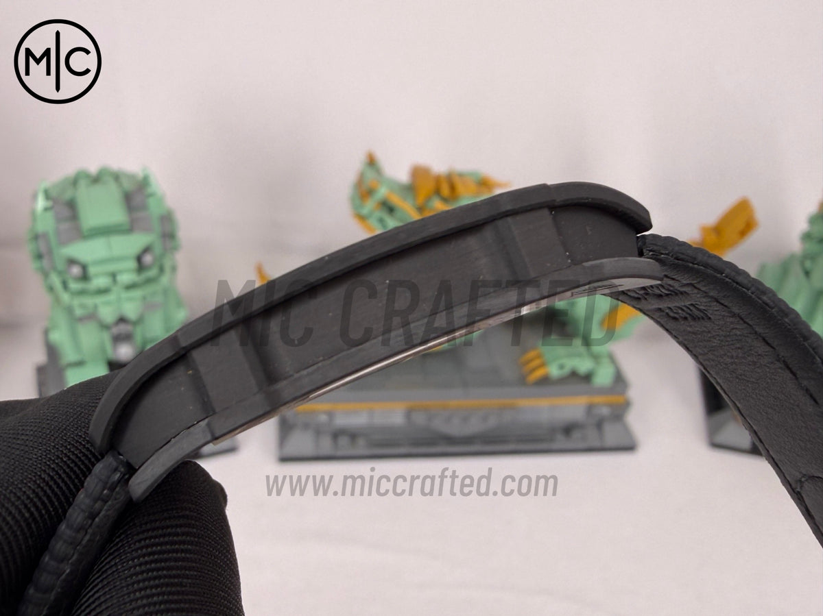 RM67-02 Black NTPT Black/Red Skeleton Dial on Black Velcro Strap – Handcrafted Version