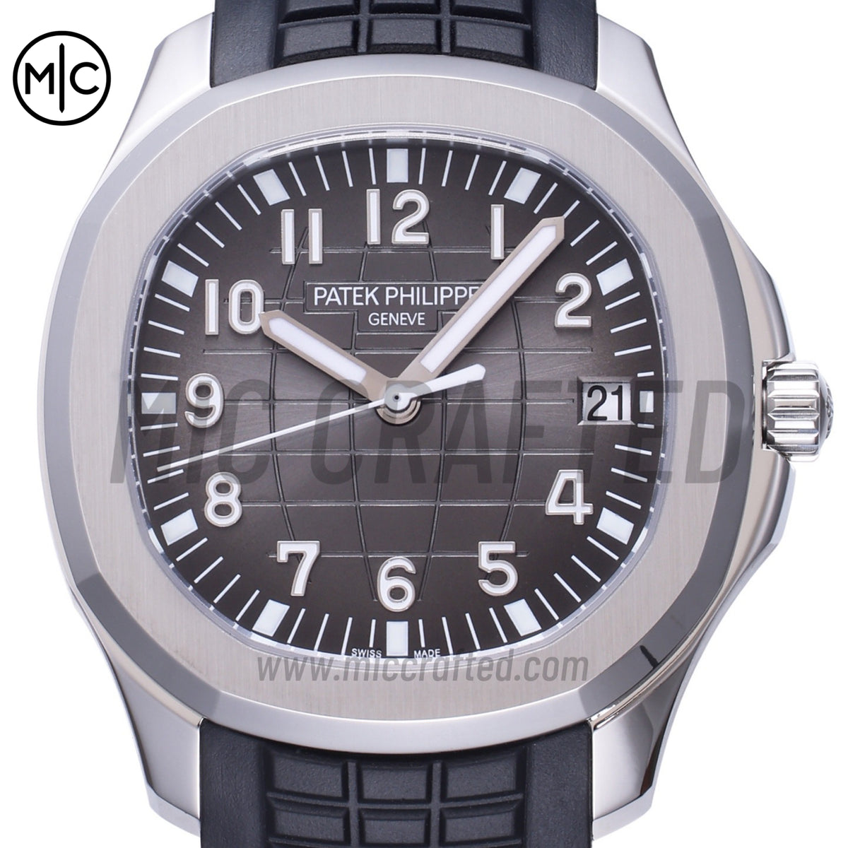 Aquanaut 5167 40mm SS Gray Dial on Black Rubber Strap – Premium Edition
